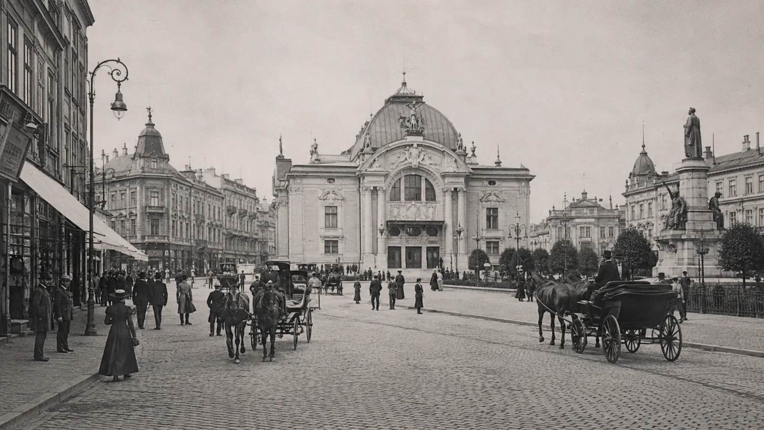 Theatre Square, Chernivtsi, c. 1905