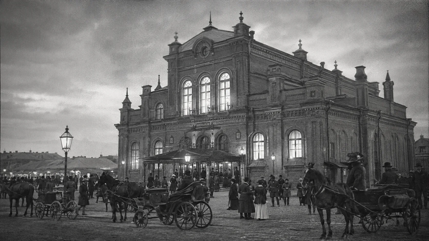 Digital reconstruction of the People’s House and performance hall in Bakhmut, c. 1910