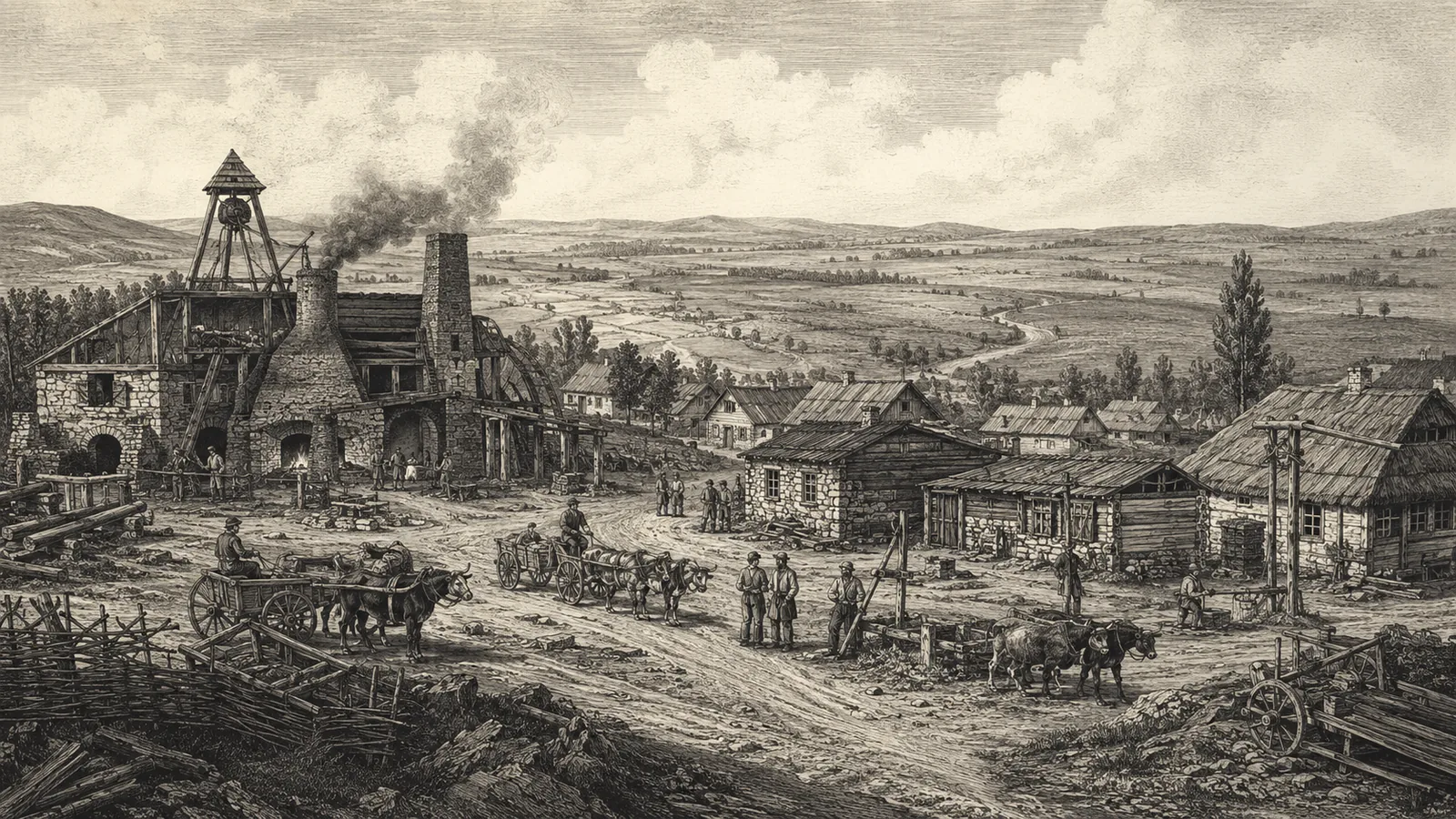Digital reconstruction of the Luhansk foundry settlement, 1797